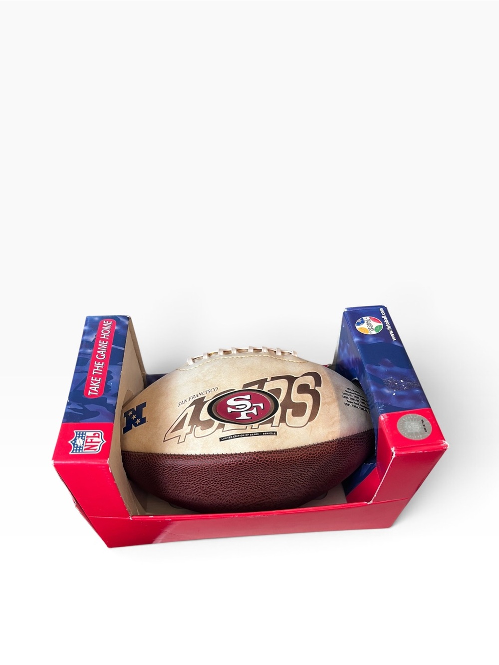 NFL San Francisco Vintage 49ers Two-Tone Team Football - Red, Brown, Cream